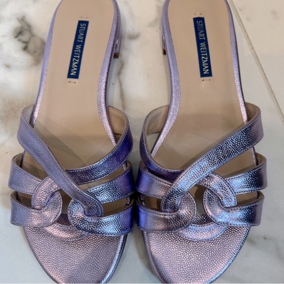 Stuart Weitzman Lavender Slides - Picture 1 of 8